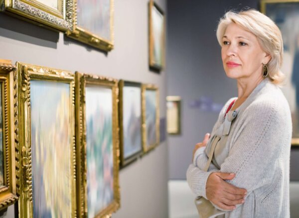 Woman in a gallery