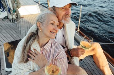 couple on yacht