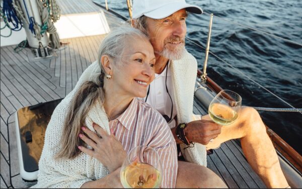 couple on yacht