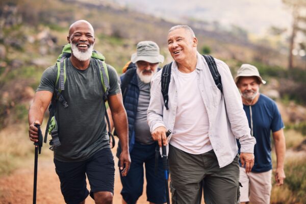 man hiking