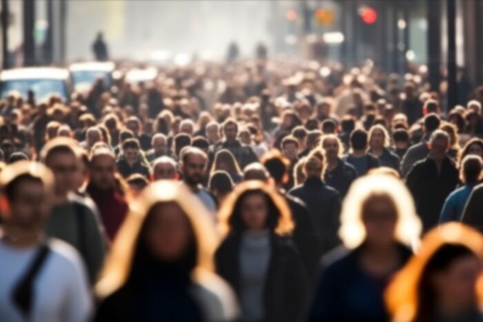 crowd of people on the street