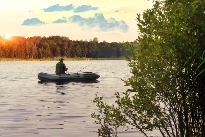 man on a boat enjoying retirement