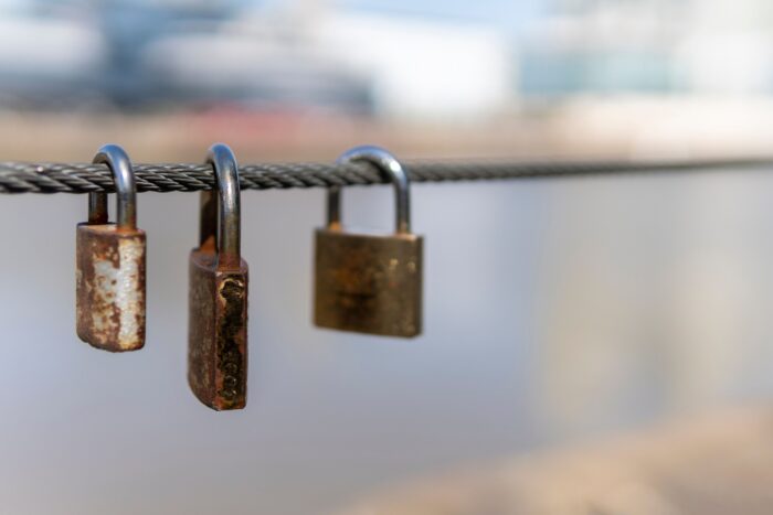 three padlocks