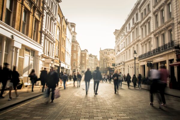 A busy high street