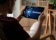 Someone using an AI assistant on a tablet.