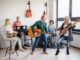 a group of people playing instruments